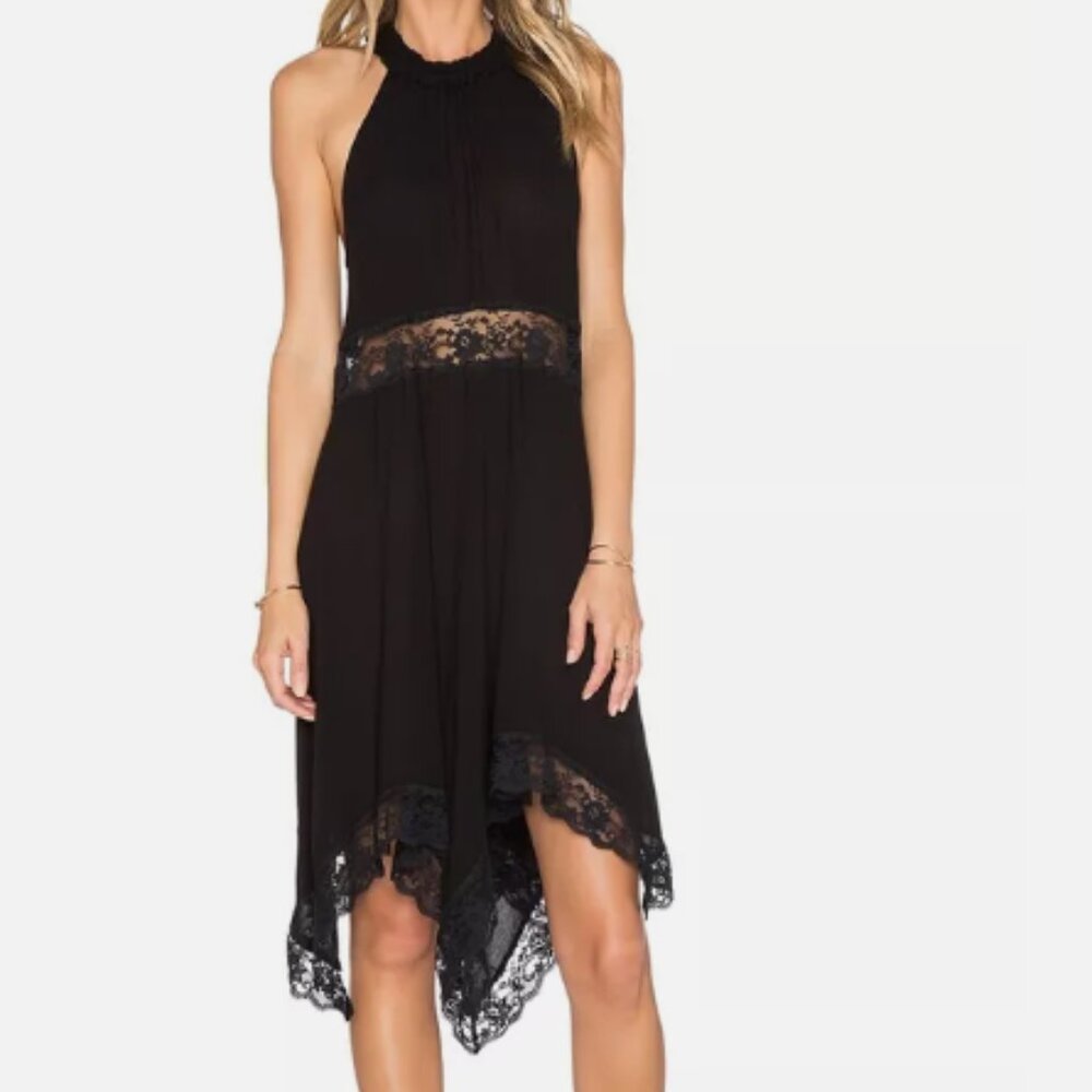 Free People Go Lightly Lace Accents Scarf Hem